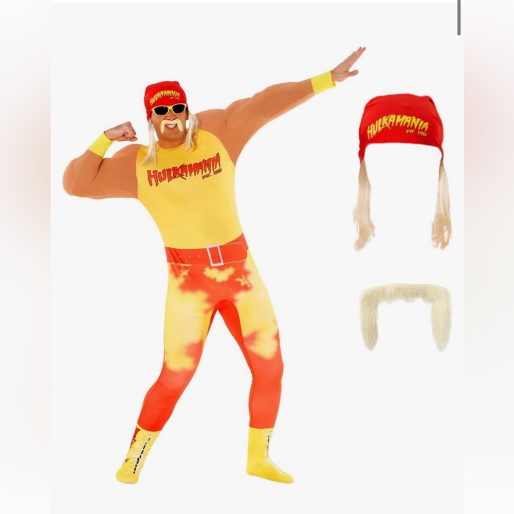 WWE Hulk Hogan Swole Halloween Costume- size Large